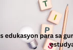 tips edukasyon para sa guro at estudyante