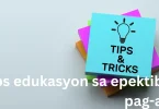 tips edukasyon sa epektibong pag-aaral