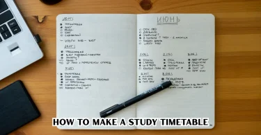 how to make a study timetable