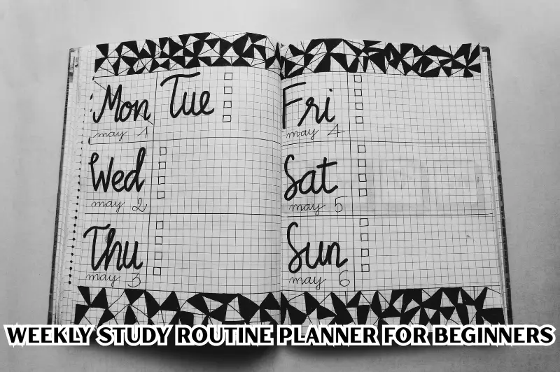 weekly study routine planner for beginnersweekly study routine planner for beginners